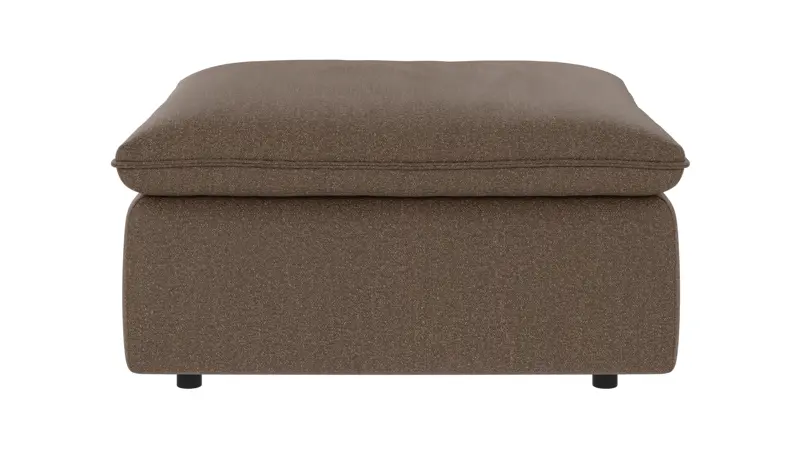 219425 b sb A Rawlins foot stool brown fabric Sandra #103 (c2).