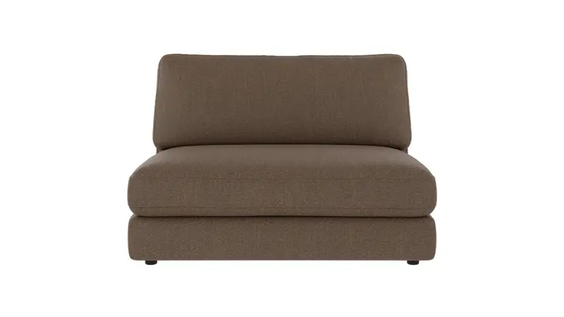 153051 b sb A Duncan 1,5 seat Middle sofa chair brown fabric Sandra #103 (c2).