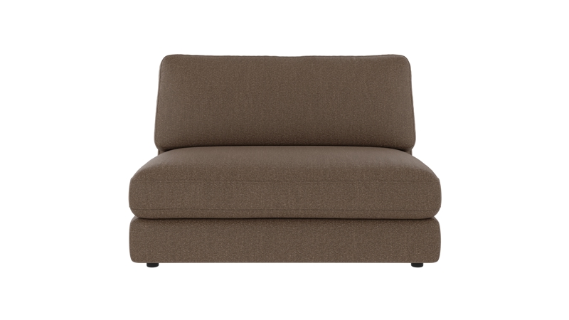 153051 b sb A Duncan 1,5 seat Middle sofa chair brown fabric Sandra #103 (c2).