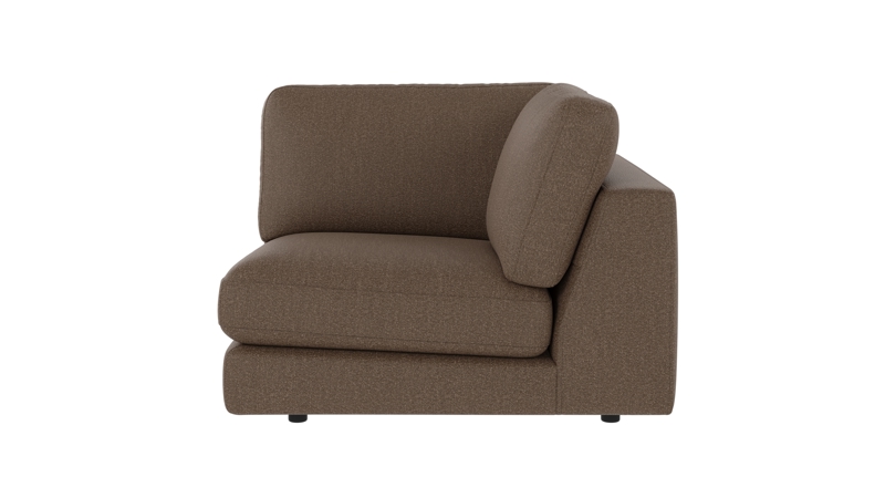 153061 b sb A Duncan 1 seater Corner brown fabric Sandra #103 (c2).