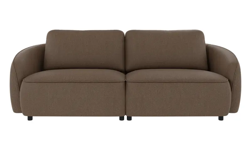 242170 b sb A Norris sofa 3-seater brown fabric Sandra #103 (c2).