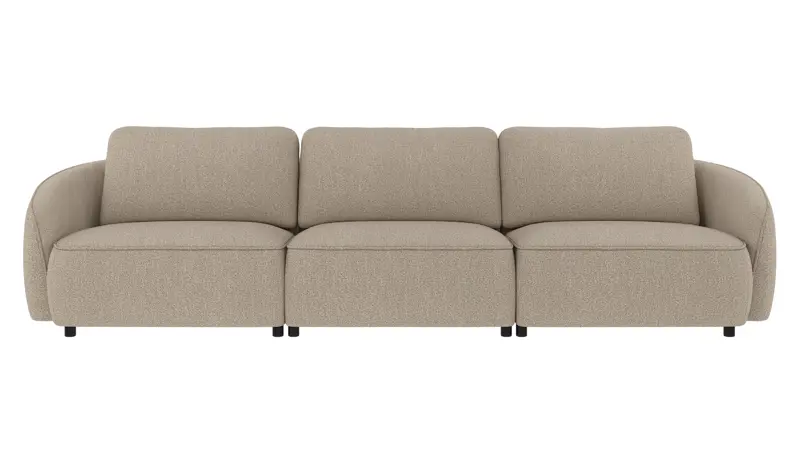 242161 b sb A Norris sofa 4-seater dark beige fabric Sandra #904 (c2).