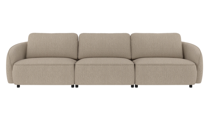 242161 b sb A Norris sofa 4-seater dark beige fabric Sandra #904 (c2).