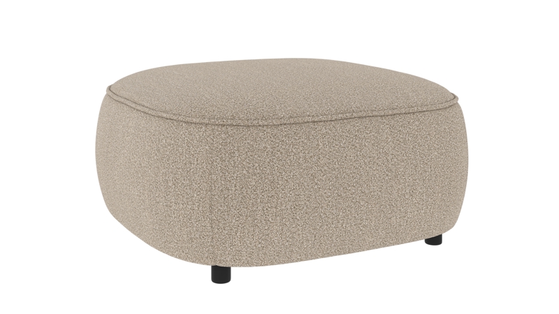242166 b sb B Norris footstool dark beige fabric Sandra #904 (c2).