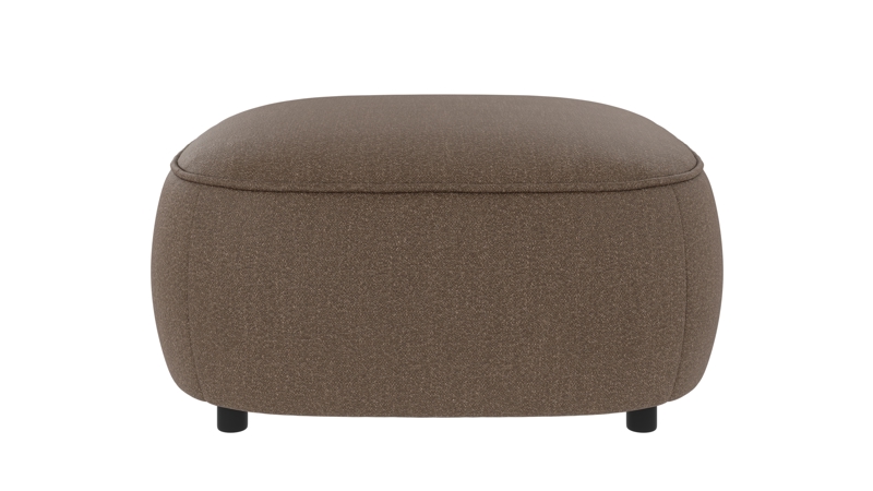 242176 b sb A Norris footstool brown fabric Sandra #103 (c2).