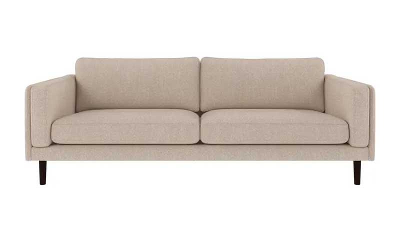224553 b sb A Braden sofa 3-seater light beige fabric Sandra #903 (c2) brown oak legs.