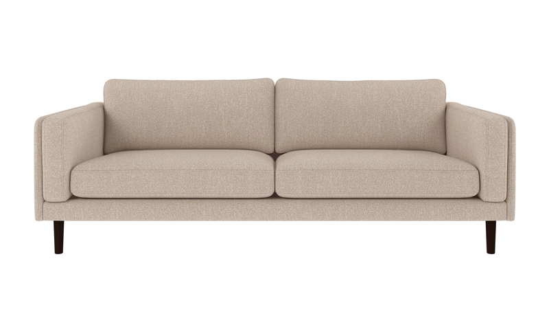 224553 b sb A Braden sofa 3-seater light beige fabric Sandra #903 (c2) brown oak legs.