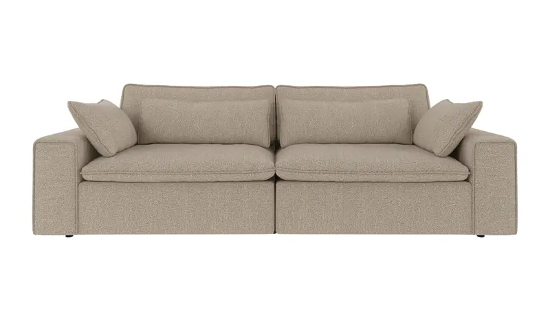 219422 b sb A Rawlins sofa 3-seater Maxi dark beige fabric Sandra #904 (c2).