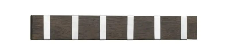 134343 b sb b Confetti hook rail 6 hooks brown oak.