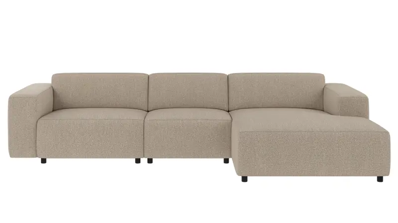 150023 b sb A Willard sofa 4-seater-chaise longue R dark beige fabric Sandra #904 (c2).