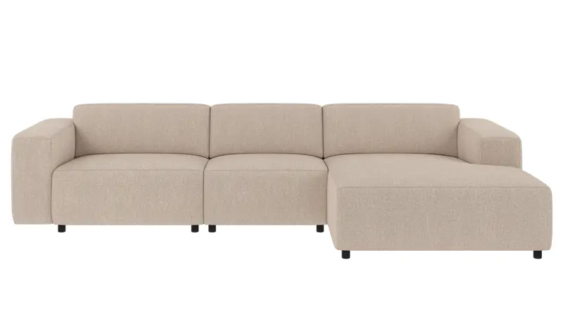 150013 b sb A Willard sofa 4-seater-chaise longue R light beige fabric Sandra #903 (c2).