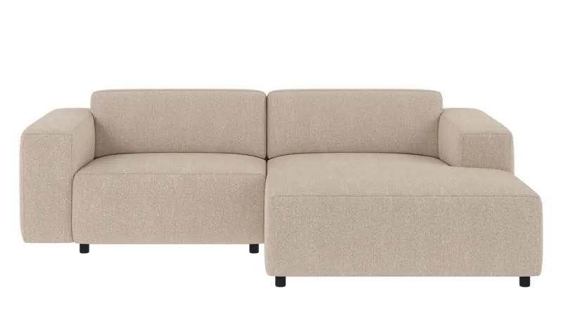 150012 b sb A Willard sofa 3-seater-chaise longue R light beige fabric Sandra #903 (c2).