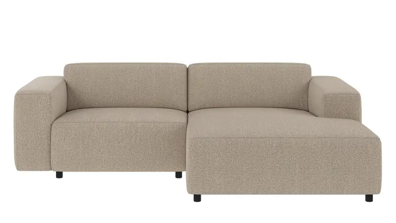 150022 b sb A Willard sofa 3-seater-chaise longue R dark beige fabric Sandra #904 (c2).