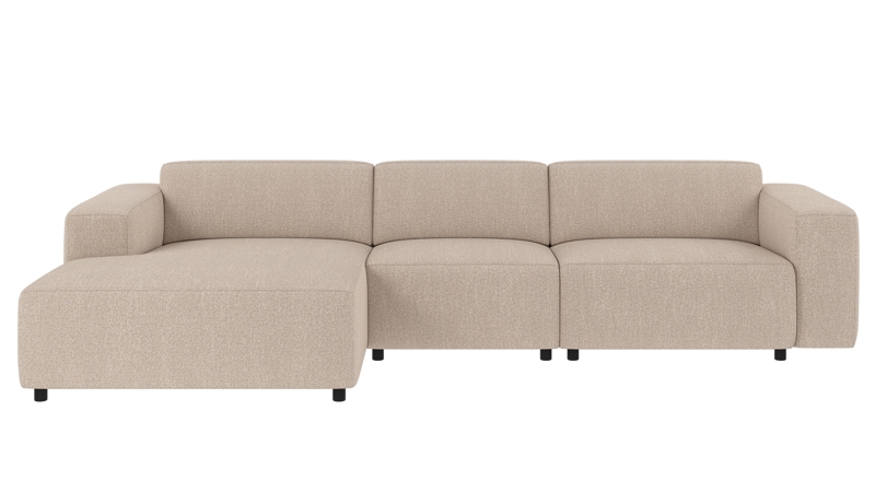 150015 b sb A Willard sofa 4-seater-chaise longue L light beige fabric Sandra #903 (c2).