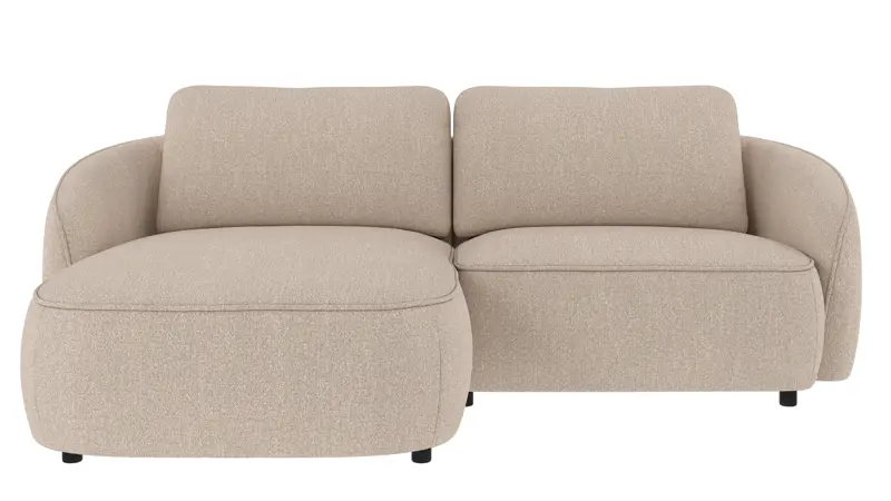242154 b sb A Norris sofa 3-seater-chaise longue L light beige fabric Sandra #903 (c2).