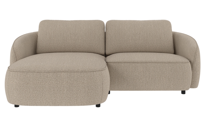 242164 b sb A Norris sofa 3-seater-chaise longue L dark beige fabric Sandra #904 (c2).