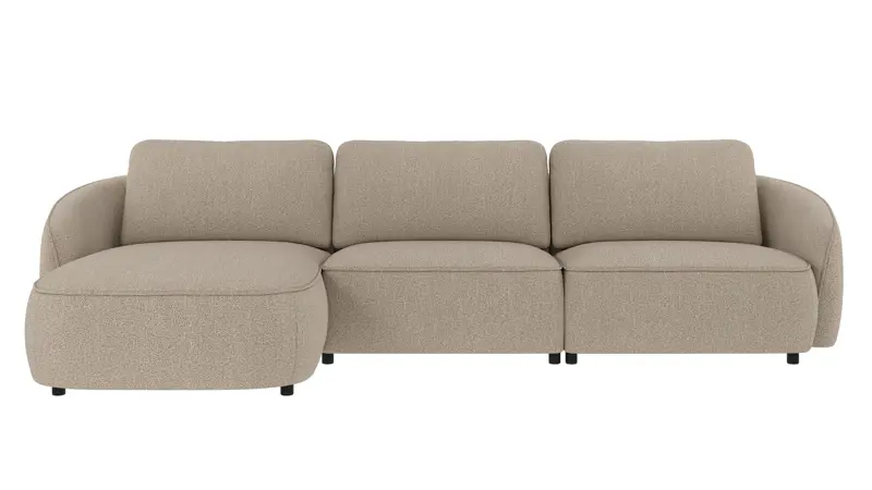242165 b sb A Norris sofa 4-seater-chaise longue L dark beige fabric Sandra #904 (c2).