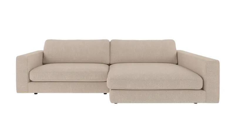 153016 b sb A Duncan sofa 3-seater-chaise longue R light beige fabric Sandra #903 (c2).
