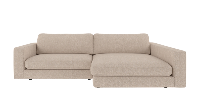 153016 b sb A Duncan sofa 3-seater-chaise longue R light beige fabric Sandra #903 (c2).