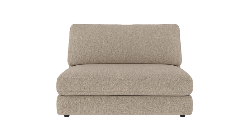 153031 b sb A Duncan 1,5 seat Middle sofa chair dark beige fabric Sandra #904 (c2).