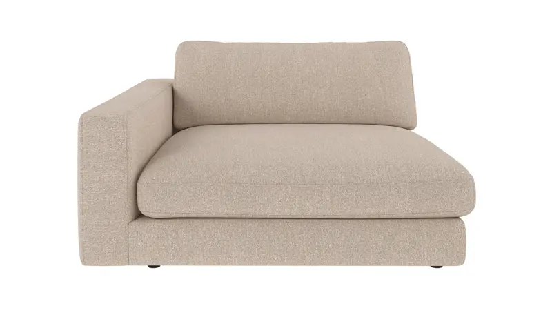 153012 b sb A Duncan 1,5 seater chaise longue L light beige fabric Sandra #903 (c2).