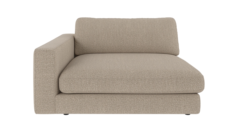 153032 b sb A Duncan 1,5 seater chaise longue L dark beige fabric Sandra #904 (c2).