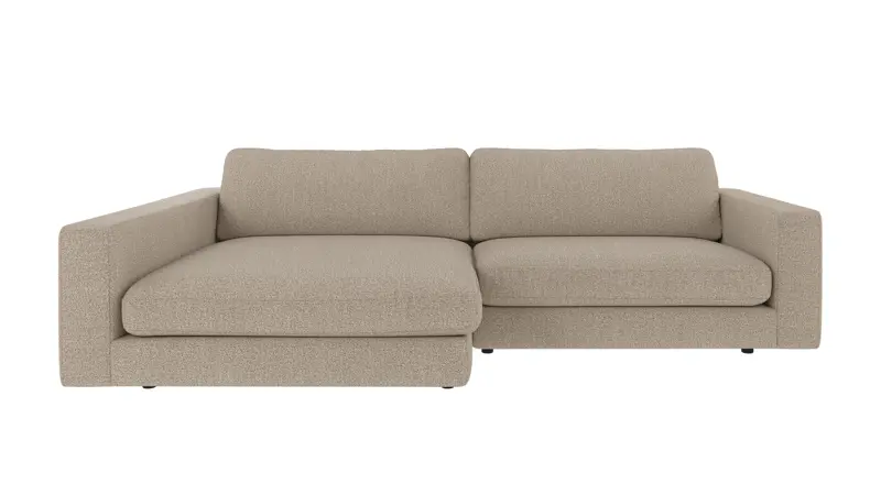 153038 b sb A Duncan sofa 3 seater-chaise longue L dark beige fabric Sandra #904 (c2).