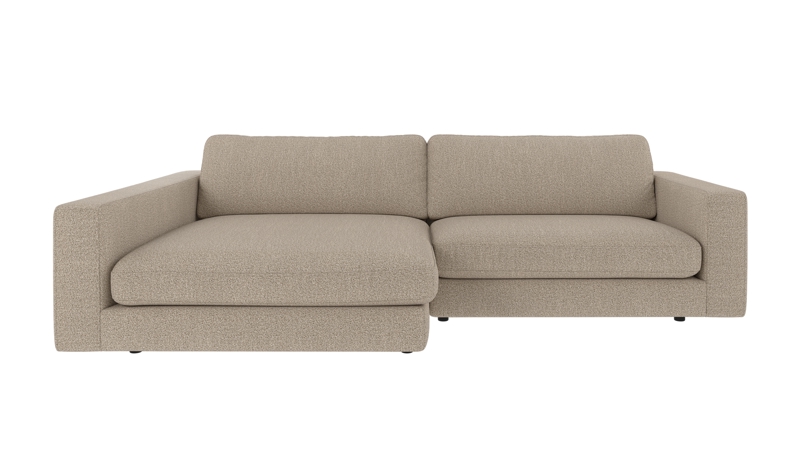 153038 b sb A Duncan sofa 3 seater-chaise longue L dark beige fabric Sandra #904 (c2).