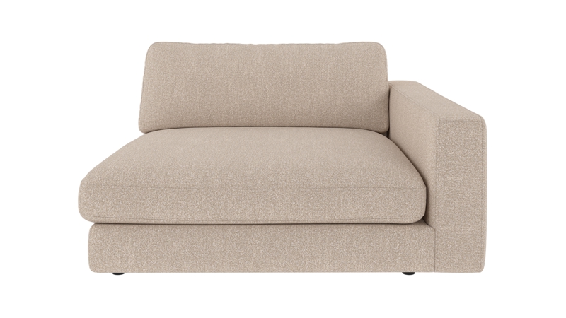 153013 b sb A Duncan 1,5 seater chaise longue R light beige fabric Sandra #903 (c2).