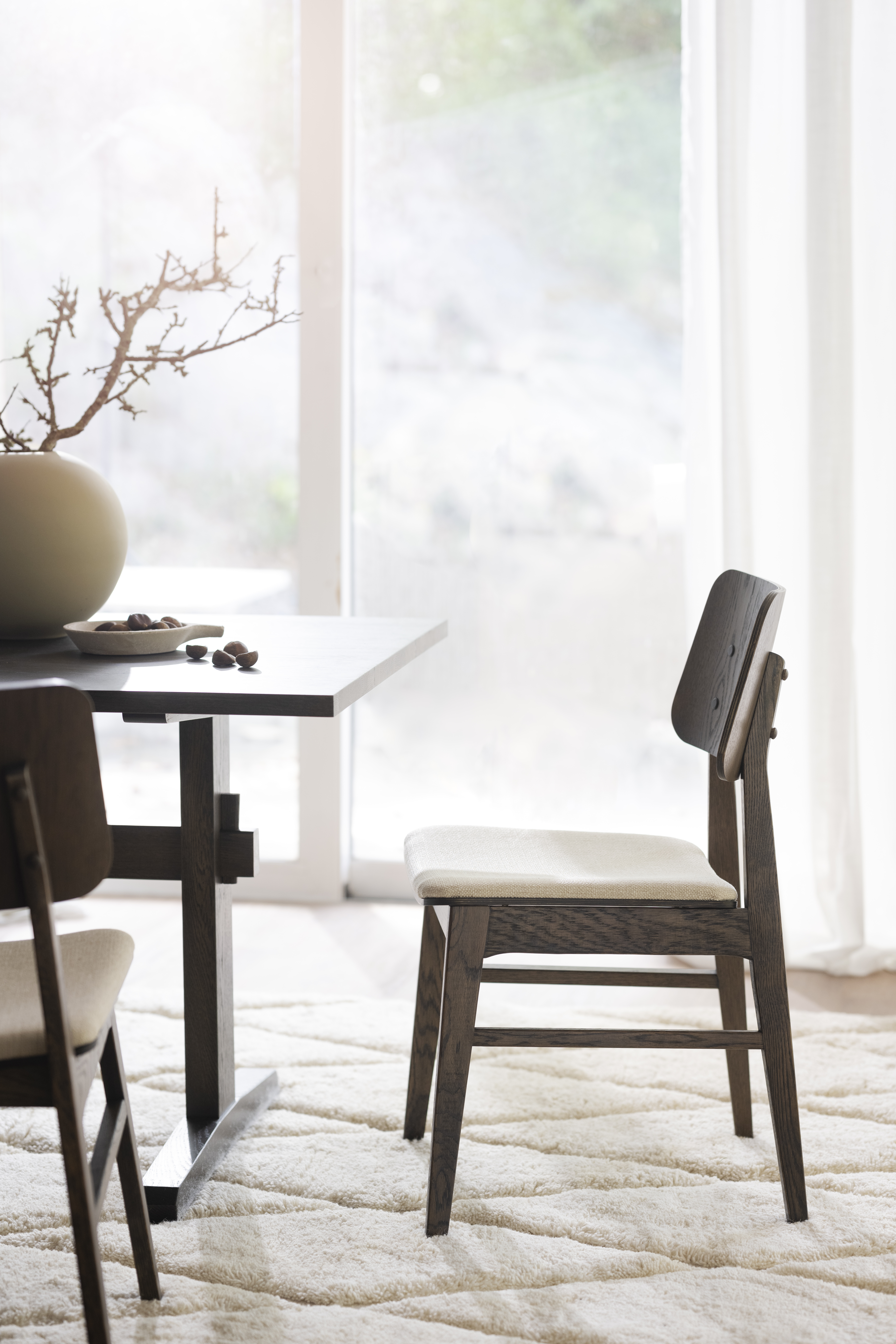 Nagano chair, Brown/beige