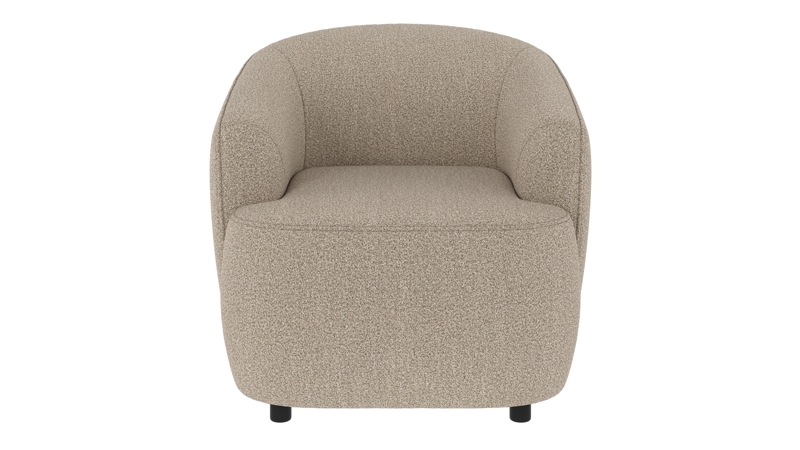 125712 b sb A Dermot lounge chair dark beige fabric Sandra #904 (c2).