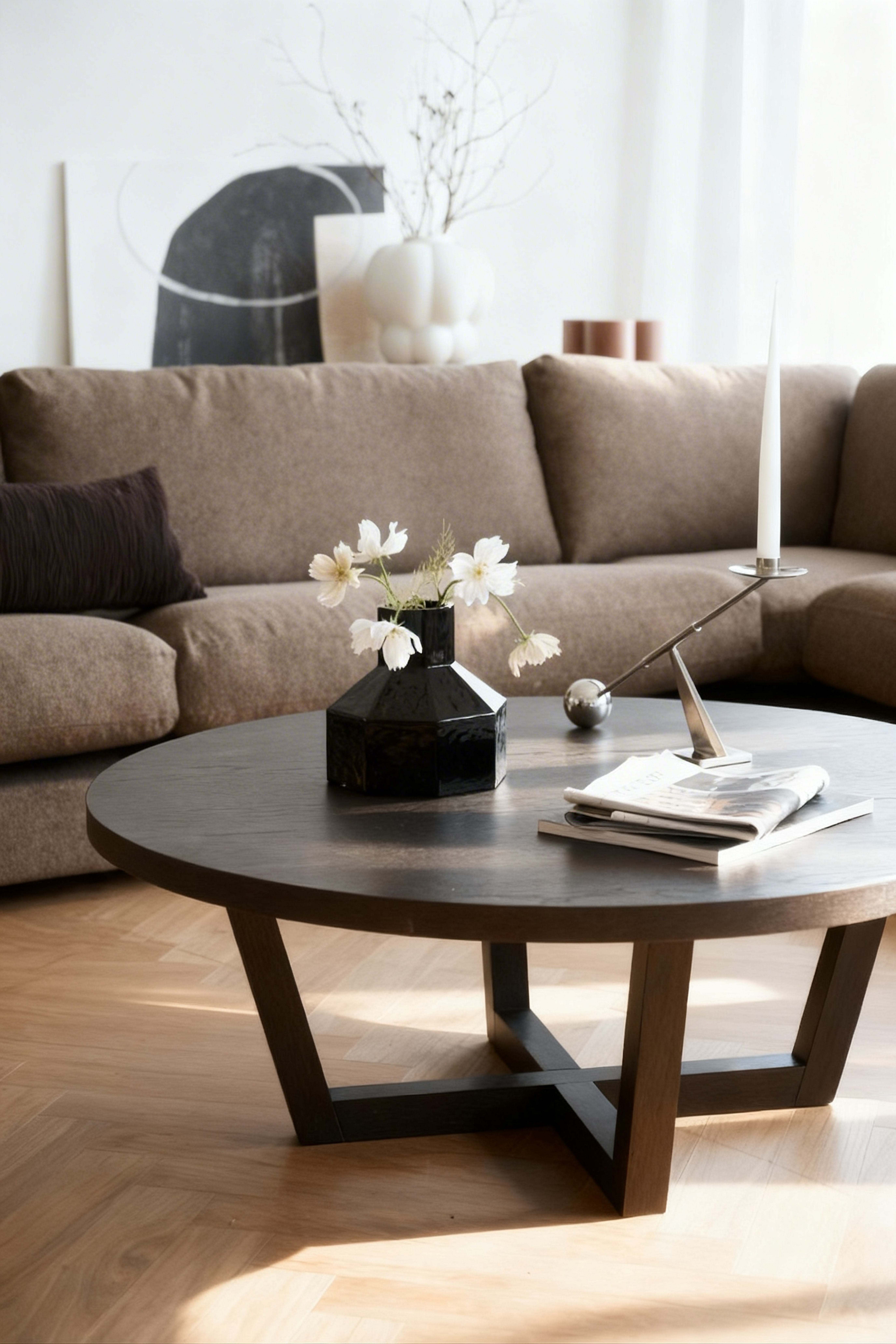 Boxford couchtisch, Braun, 110x110 cm
