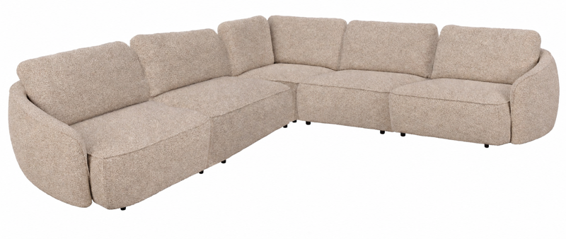 124577 b sb a Norris corner sofa 3+3 light beige fabric Anna #2.