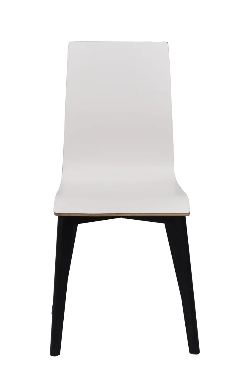 Gracy stol vit laminat/svart b.