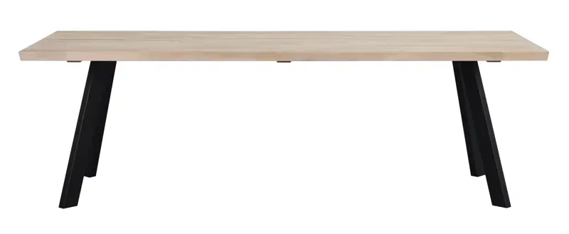 Fred matbord 240 cm whitewash/svart b.