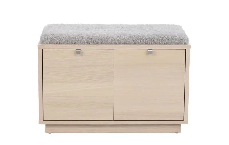 Confetti bänk 2L vitpigmenterad ek/fårskinnslook a.