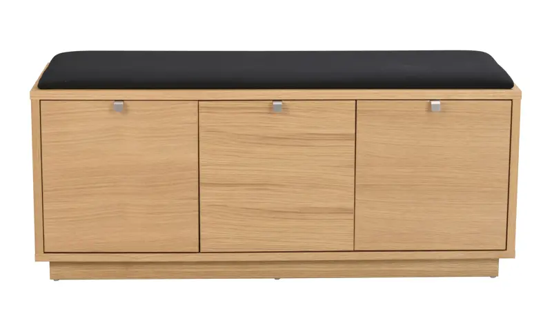 Confetti bänk 3L oljad ek/svart tyg a.