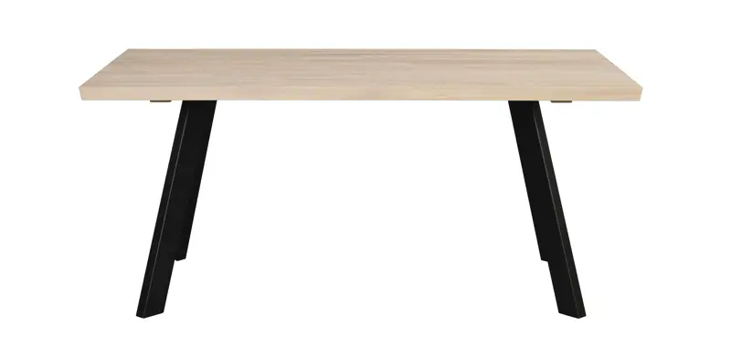 Fred esstisch, Weiß pigmentiert/Schwarz, 170x95 cm