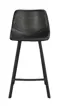 Auburn barstol svart konstläder/svarta metallben a