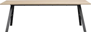 Produktbild Brigham matbord 220x90 vitpigment vildek/svart met b