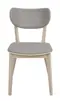 Kato stol vitpigmenterad ek/ljusgrått tyg a