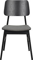 Produktbild Nagano stol svart ek/trärygg/mörkgrått c