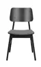 Nagano stol svart ek/trärygg/mörkgrått c