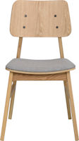 Produktbild Nagano stol ek/trärygg/ljusgrått c