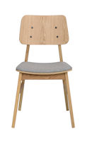 Produktbild Nagano stol ek/trärygg/ljusgrått c