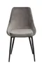 Sierra stol grå sammet/svarta metall ben b