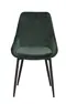 Sierra stol grön sammet/svarta metall ben c