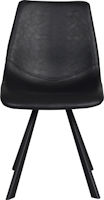 Produktbild Auburn stol svart konstläder/svarta metall ben + Fred matbord 240 i mörkbrun ek