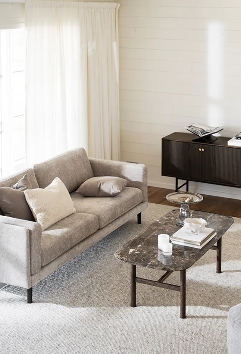 Braden sofa, hammond coffee table