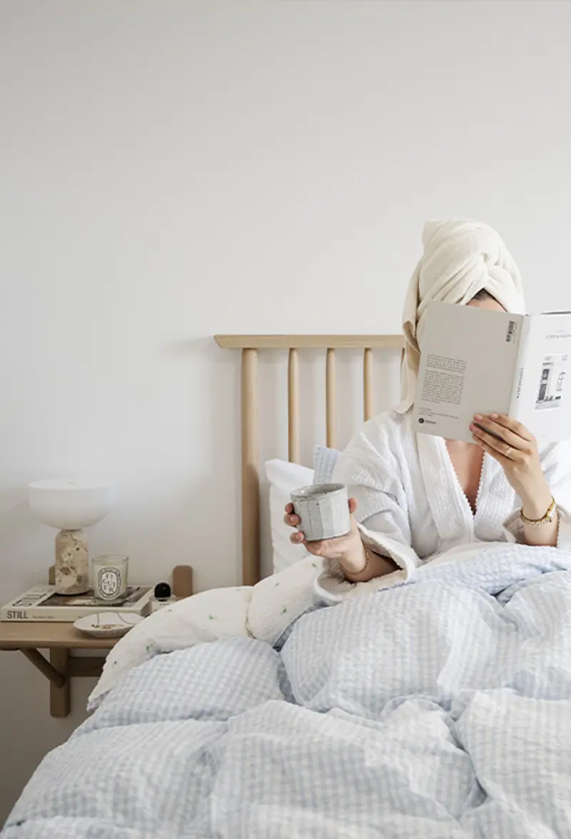 Riggins headboard blue colour.